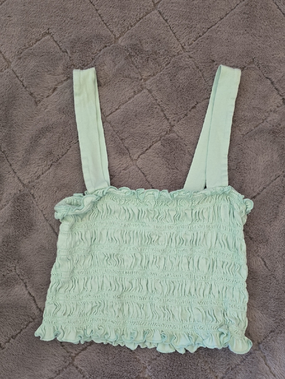 American Eagle Outfitters Mint Crop Tank Top with Wide Straps
